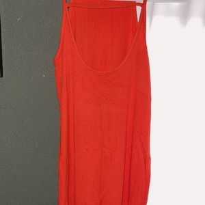 Orange sundress, size small, form fitted cotton fit.
